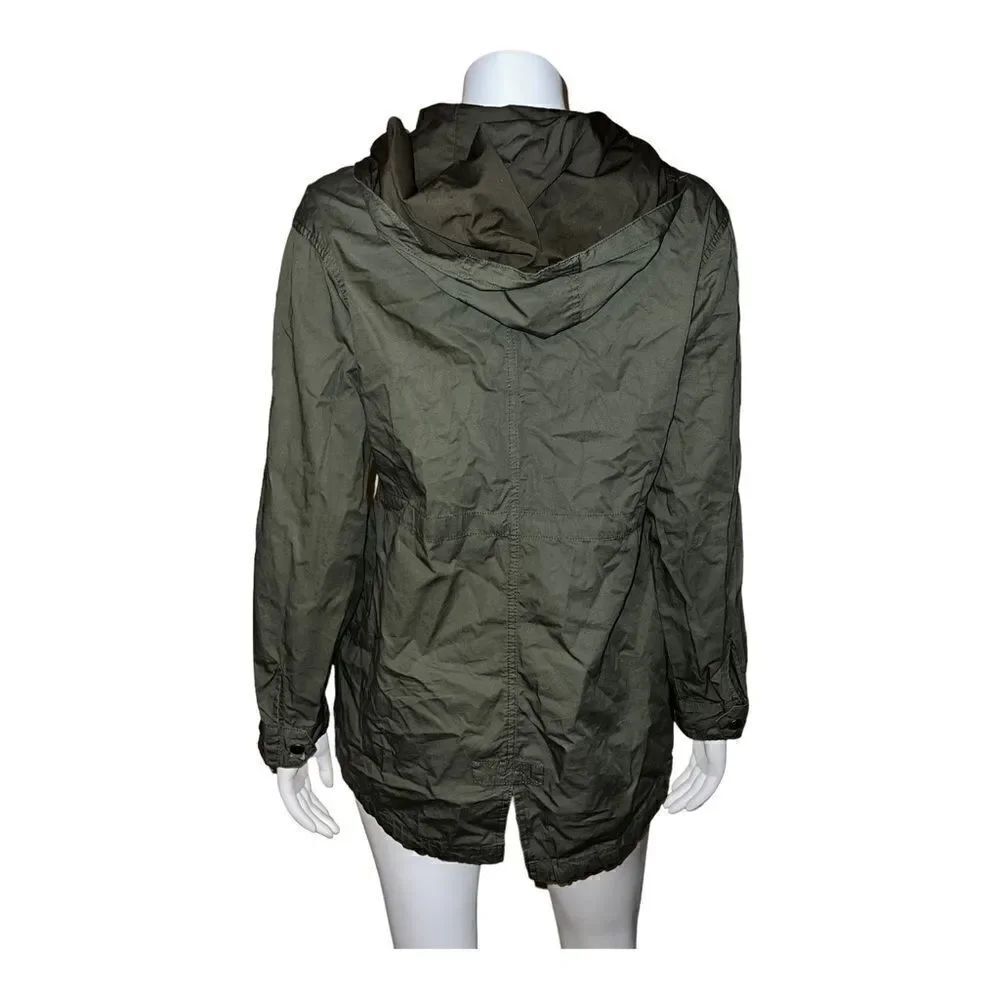 Sebby Juniors Olive Hooded Zippered Anorak Jacket Medium NWT - Picture 2 of 8